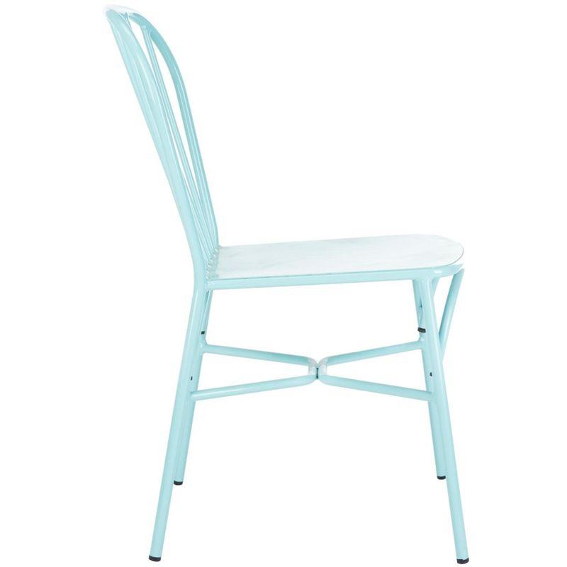 Rosalind Wheeler Emmaline Aluminum Outdoor Stacking Dining Side Chair (Set of 2)