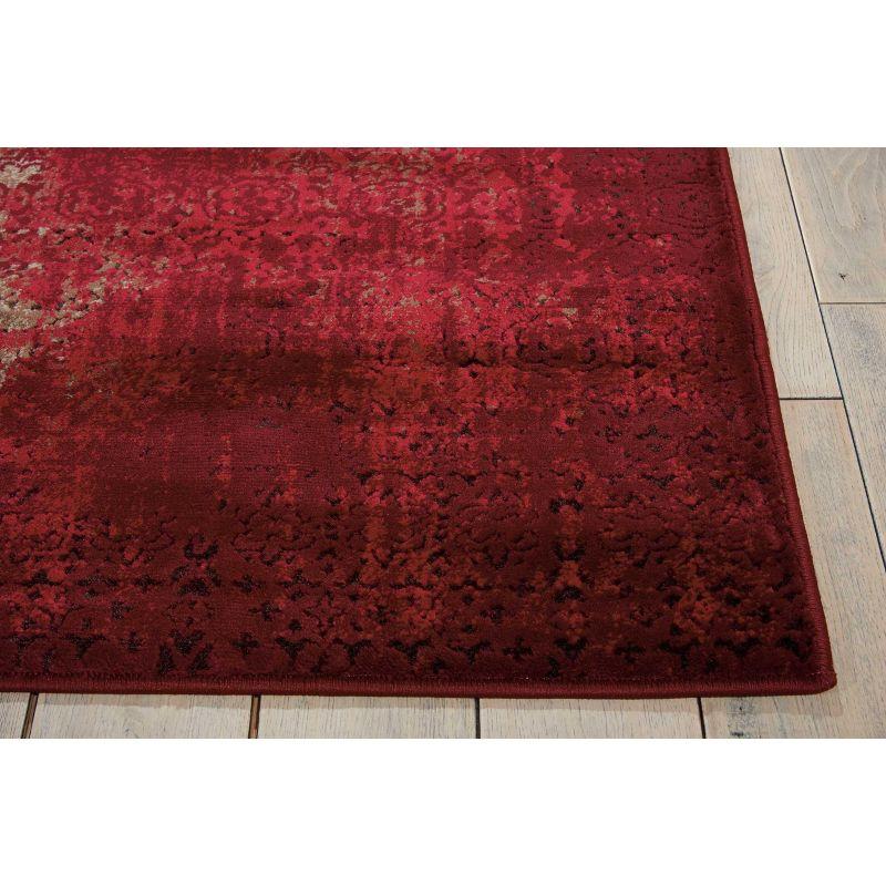 Nourison Karma KRM01 Red Area Rug 3'9" x 5'9"