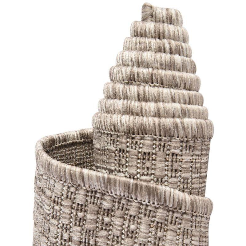 Unique Loom 4' 1 x 6' 1 Rectangle Indoor/Outdoor Solid Beige Area Rug
