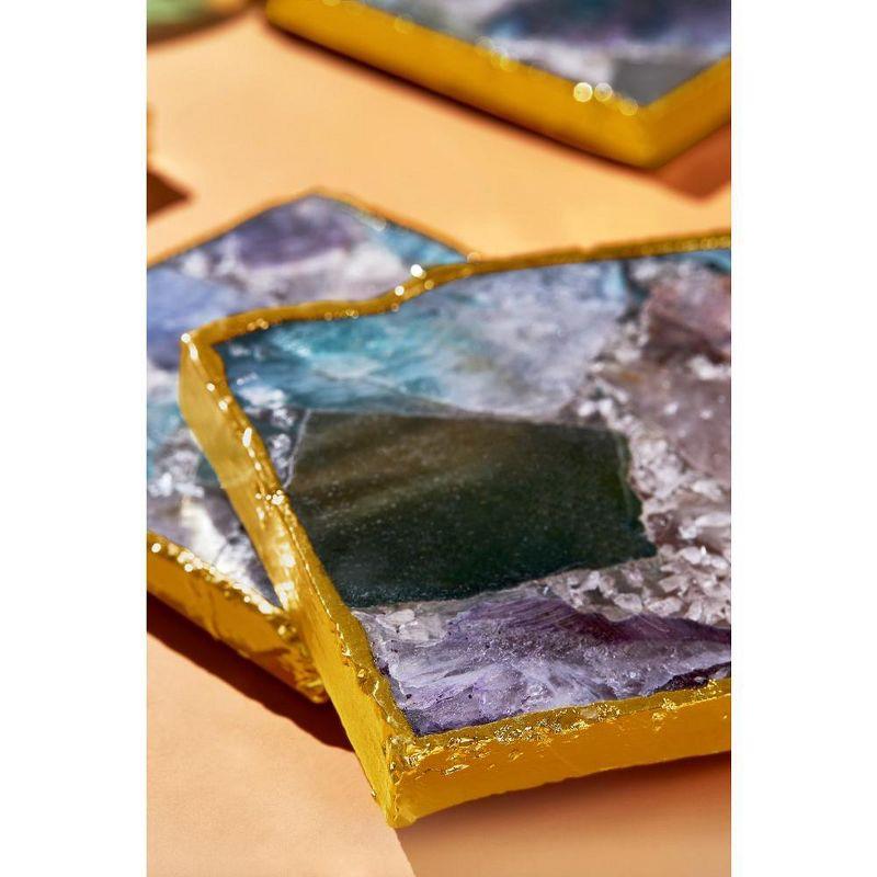 Radiance Composite Agate Coasters, Set of 4