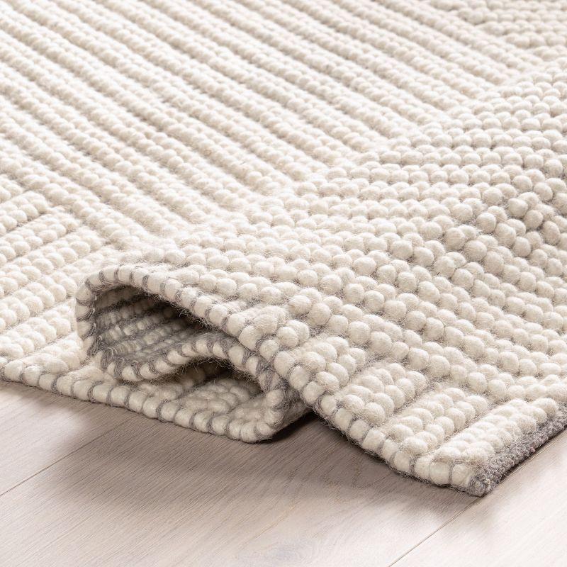 Nuloom Bijorne Modern Geometric Wool Indoor Area Rug, 5' x 8', Ivory