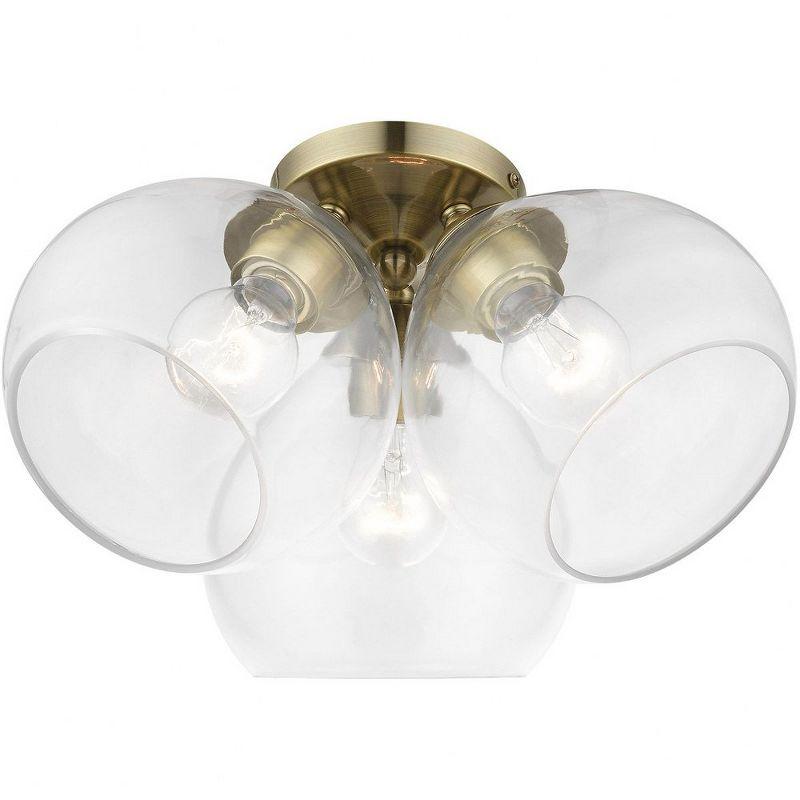 Livex Lighting Catania 3 - Light Semi-Flush Mount in  Antique Brass