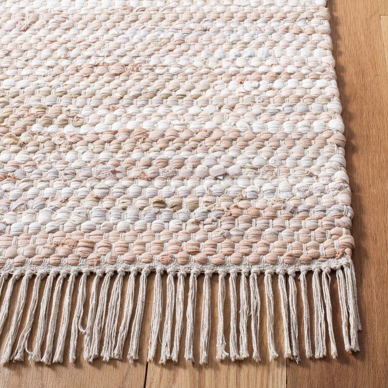 Beige Handwoven Cotton Flatweave 3'x5' Area Rug