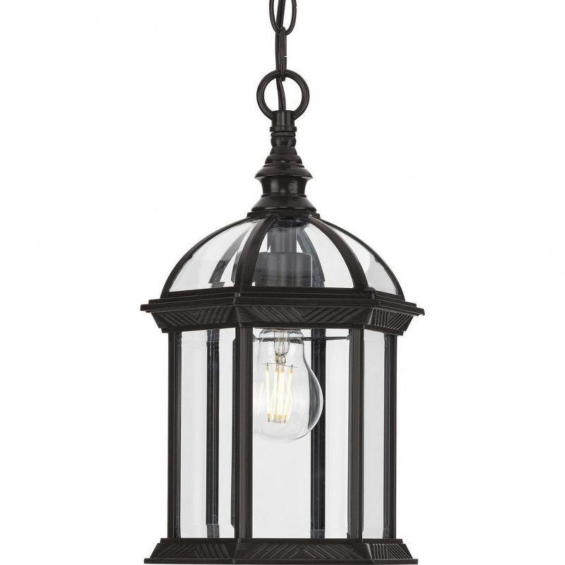 Antique Bronze Outdoor Hanging Lantern with Clear Glass