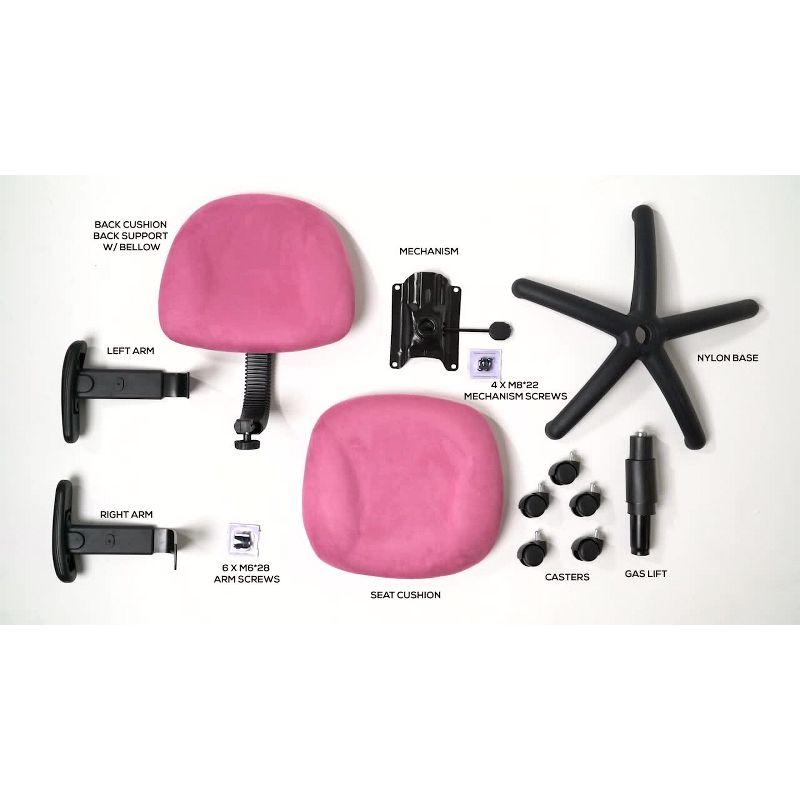 Microfiber Deluxe Posture Chair with Adjustable Arms - Boss Office Products
