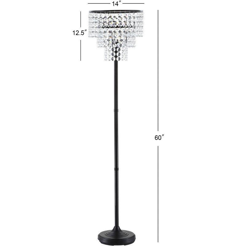 Juliette 60" Bronze Crystal Transitional Glam Floor Lamp