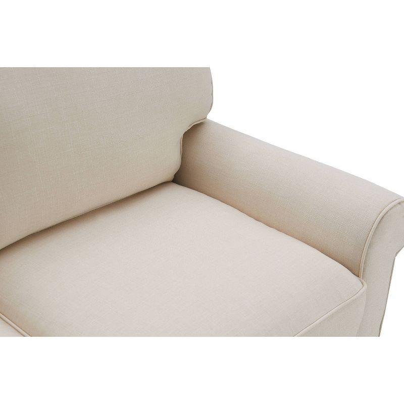 Serta Copenhagen 61" Rolled Arm Sofa, Easy Care Fabric, Soft Pillow Back, Pocket Coil Seat Cushions