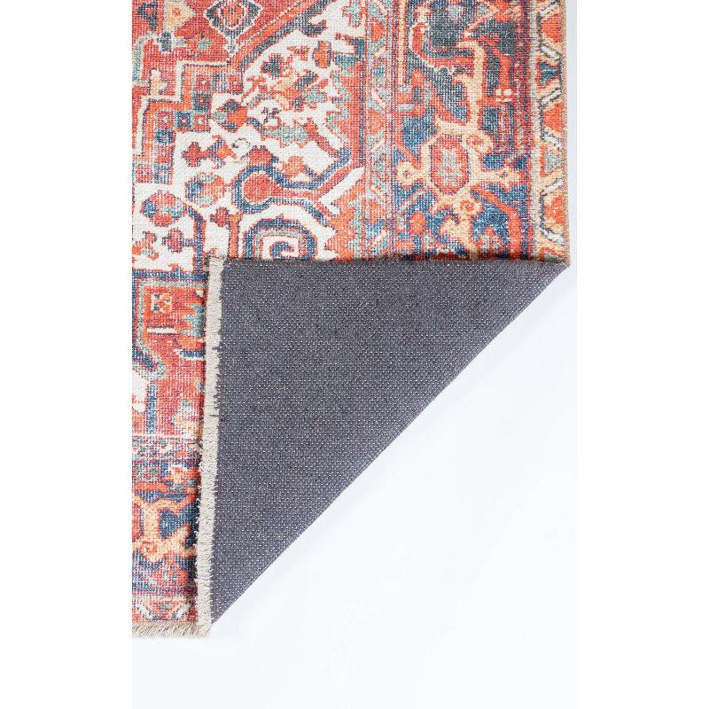 5'6"x8'6" Chandler Medallion Area Rug Red - Momeni: Bohemian Shibori Pattern, Medium Pile, Indoor Use, 6x8 Rug