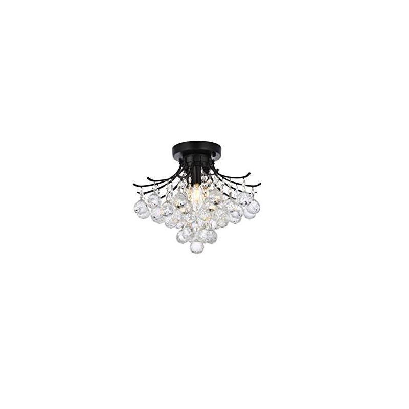 Elegant Lighting Toureg 16 inch black flush mount