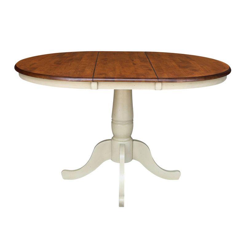 36" Round Dining Table with 12" Leaf - International Concepts