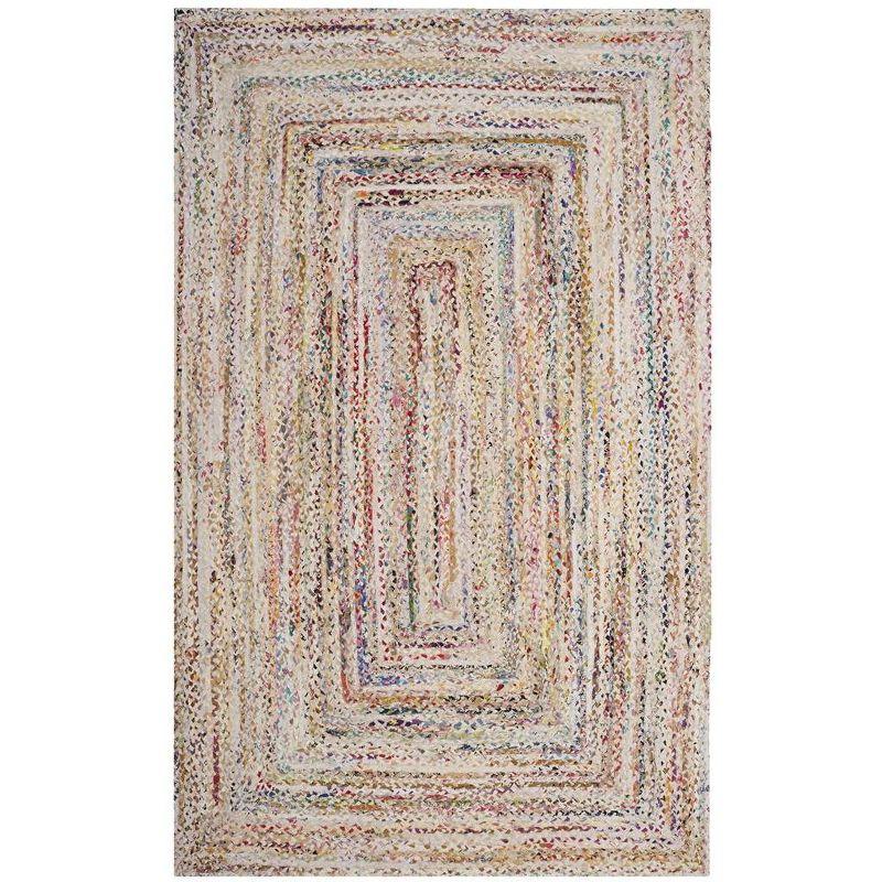 Braided BRD210 Hand Woven Area Rug - Ivory/Multi - 5'x8' - Safavieh.