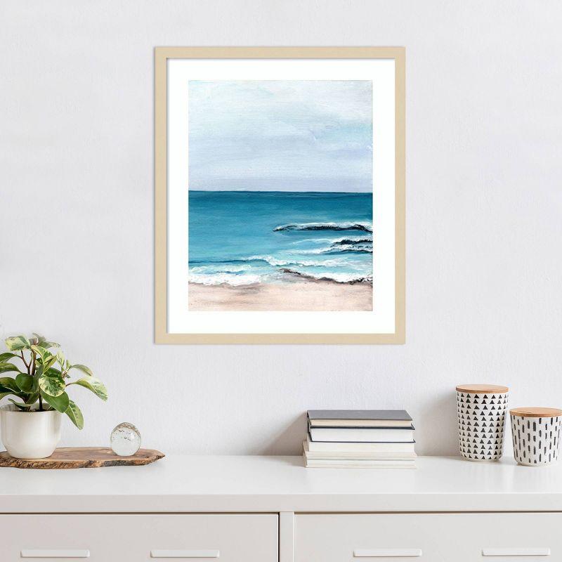 Svelte Natural Framed Coastal Oceanside View I Print