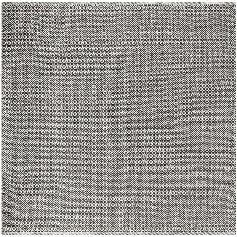 Montauk MTK717 Hand Woven Indoor Area Rug - Ivory/Black - 6'x6' - Safavieh.