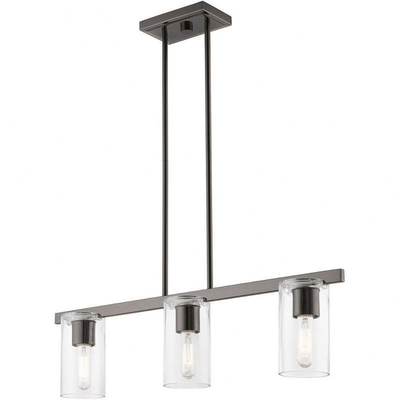 Livex Lighting Clarion 3 - Light Chandelier in  Black Chrome