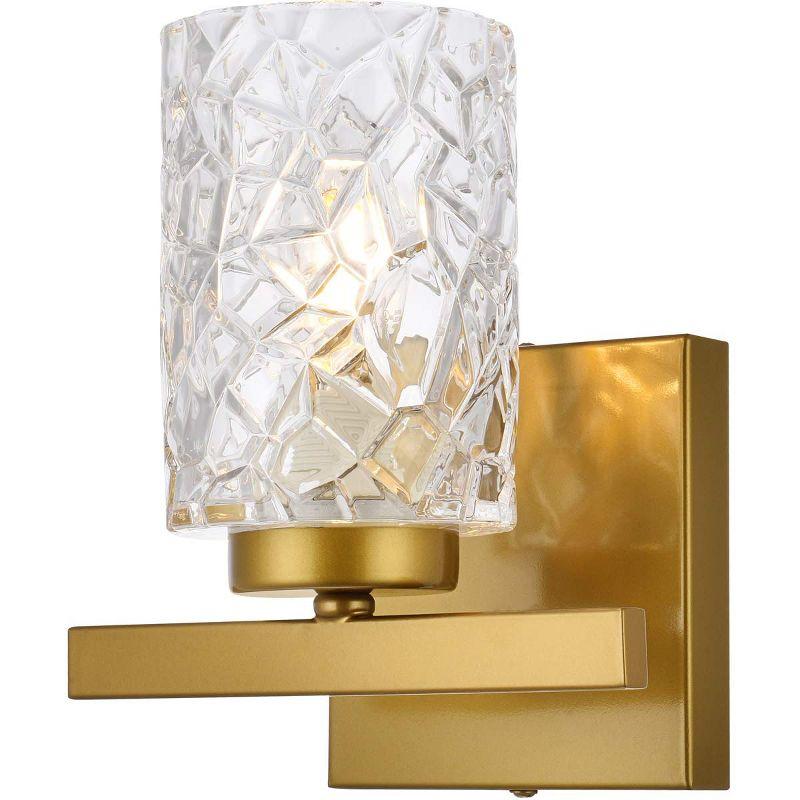 Elegant Lighting Cassie 1 light bath sconce in brass with clear shade