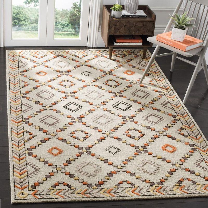 Bellagio BLG548 Hand Tufted Area Rug - Ivory/Multi - 4'x6' - Safavieh.