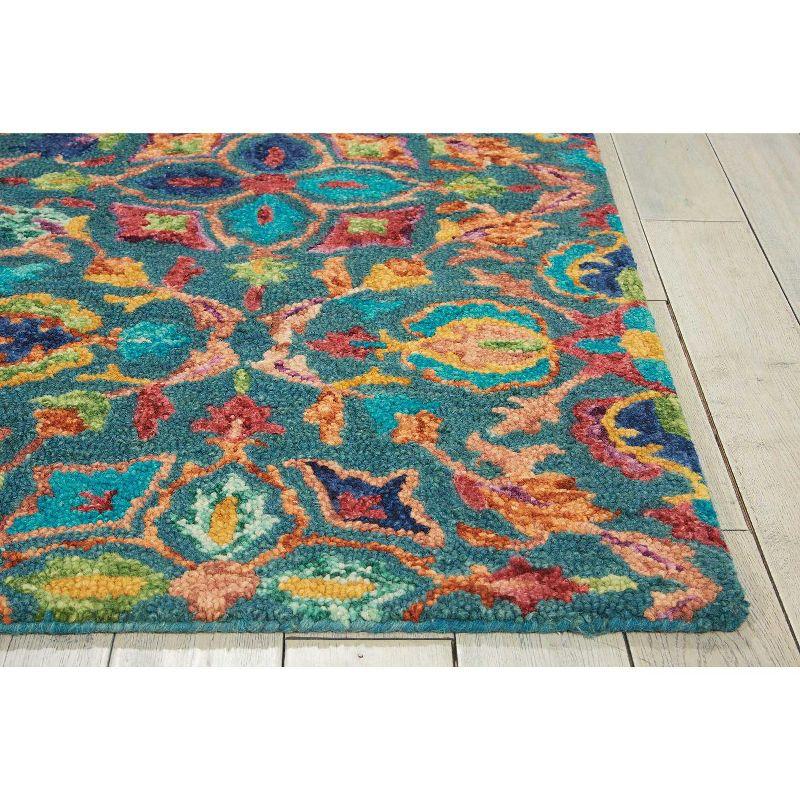 Nourison Vivid Teal Area Rug VIV08 5'X7'6"