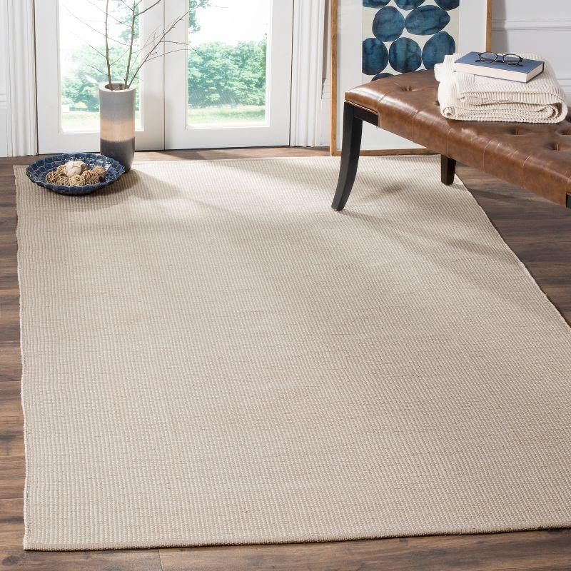 Montauk MTK345 Hand Woven Indoor Area Rug - Ivory/Grey - 6'x6' - Safavieh