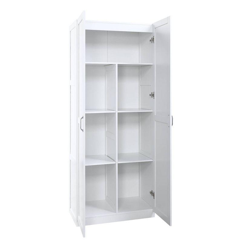 Hopkins Modern 7 Shelf Freestanding Storage Closet - Manhattan Comfort