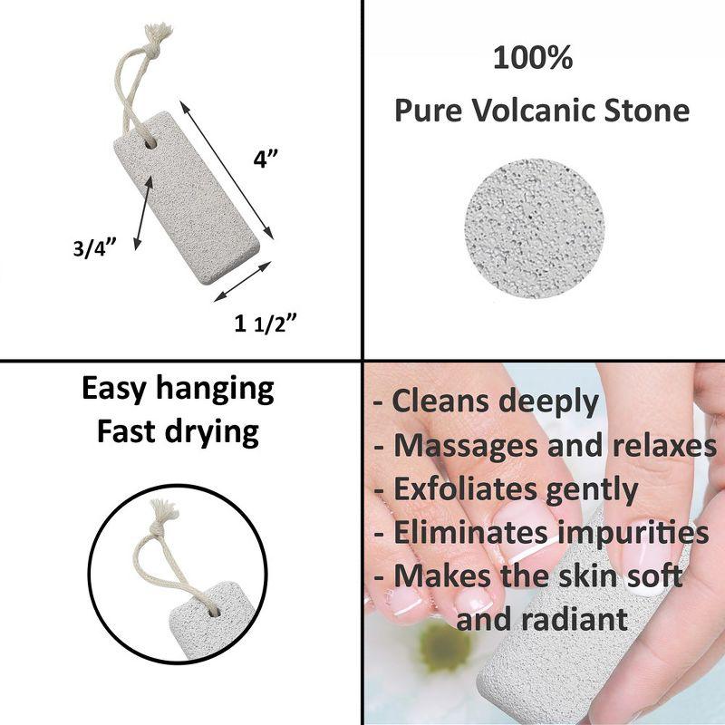 Evideco French Home Goods Foot Care Pumice Stone Well-Being 4”L x 1 1/2”W x 3/4"H