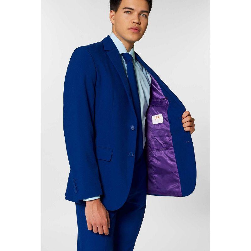 OppoSuits Solid Color Party Suits - Colorful Outfits for Prom, Weddings, Bachelor Parties - Navy Blue  - Size 44