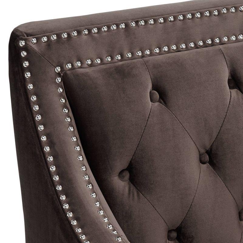 Elements Classic Chocolate Brown Tufted Armchair