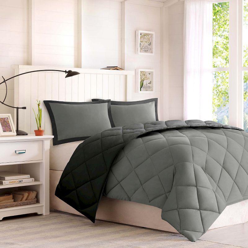 Madison Park Essentials Larkspur 3M Scotchgard Reversible Down Alt Comforter Set