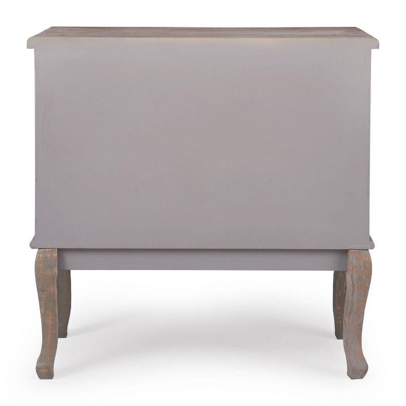 Thomas 3 Drawer Chest Gray - ClickDecor: Traditional Ash Wood Accent Cabinet with Anti-Tip Hardware