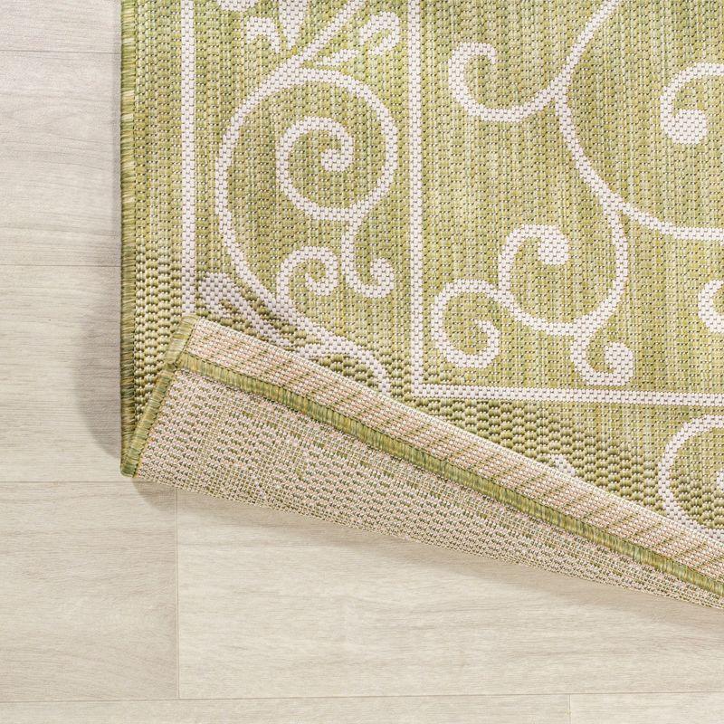 Charleston Vintage Filigree Textured Weave Indoor/Outdoor Area Rug  - JONATHAN Y