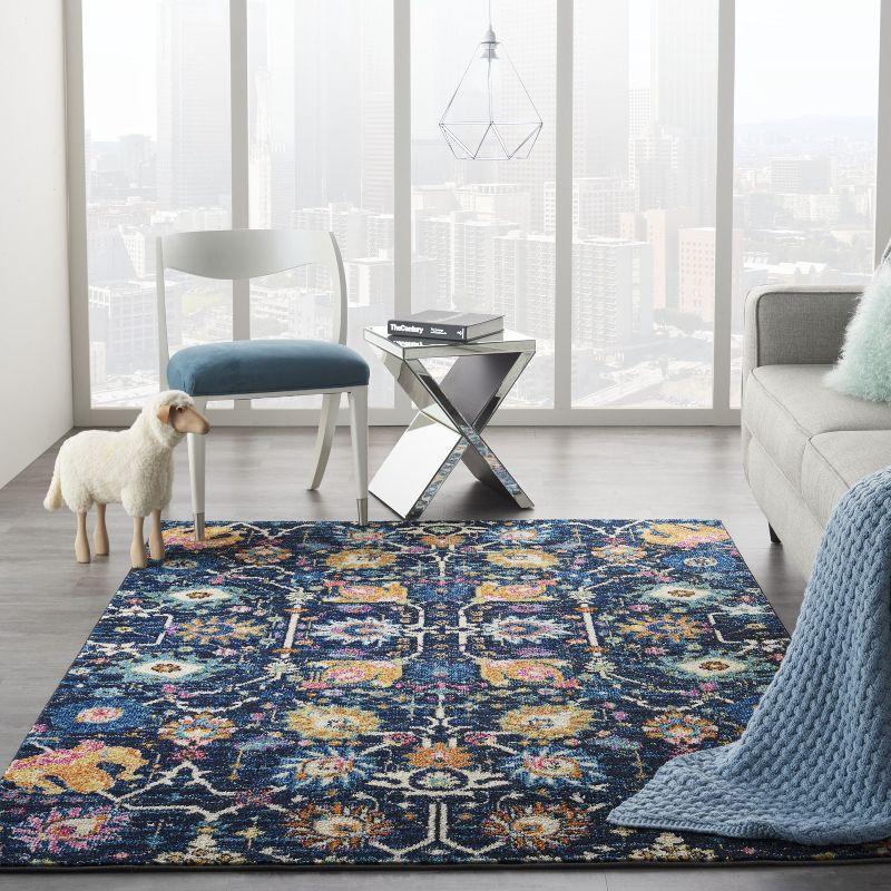 Nourison Passion Bohemian Indoor Rug Navy 5'3" x 7'3"