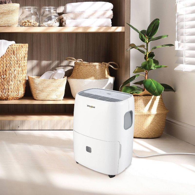 Whirlpool 50 Pint Portable Dehumidifier with Built-in Pump: Accudry, UL Listed, No Filter, Over 3000 sq. ft. Coverage