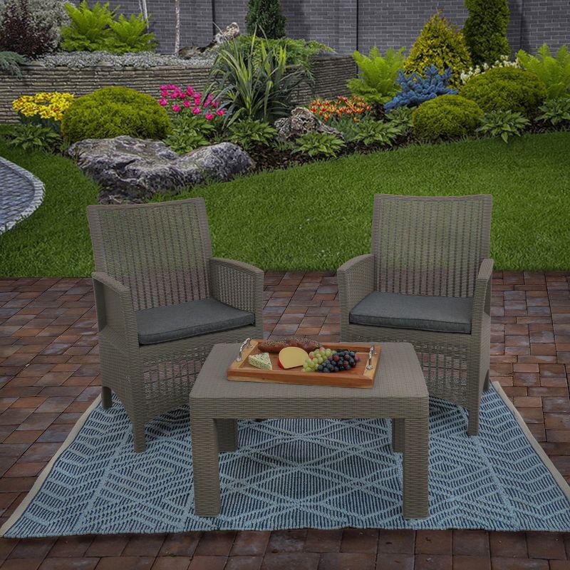 5x7 Geometric Hand Woven Indoor/Outdoor Rug Navy Blue - National Tree Company