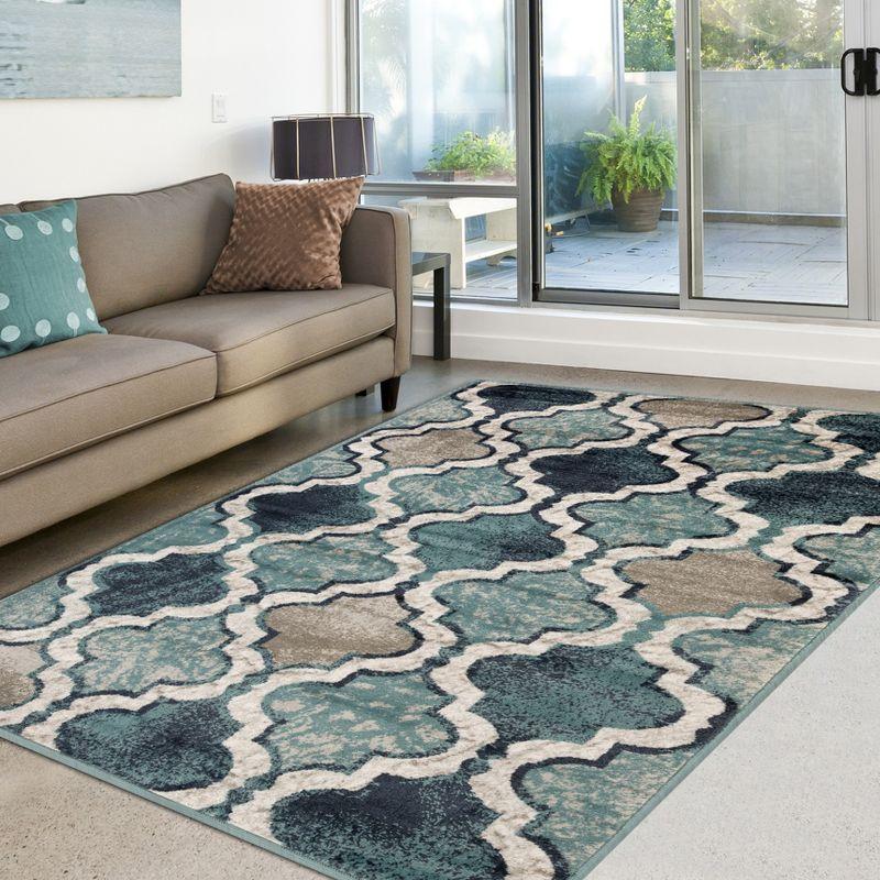 Contemporary Trellis Geometric Indoor Area Rug by Blue Nile Mills.