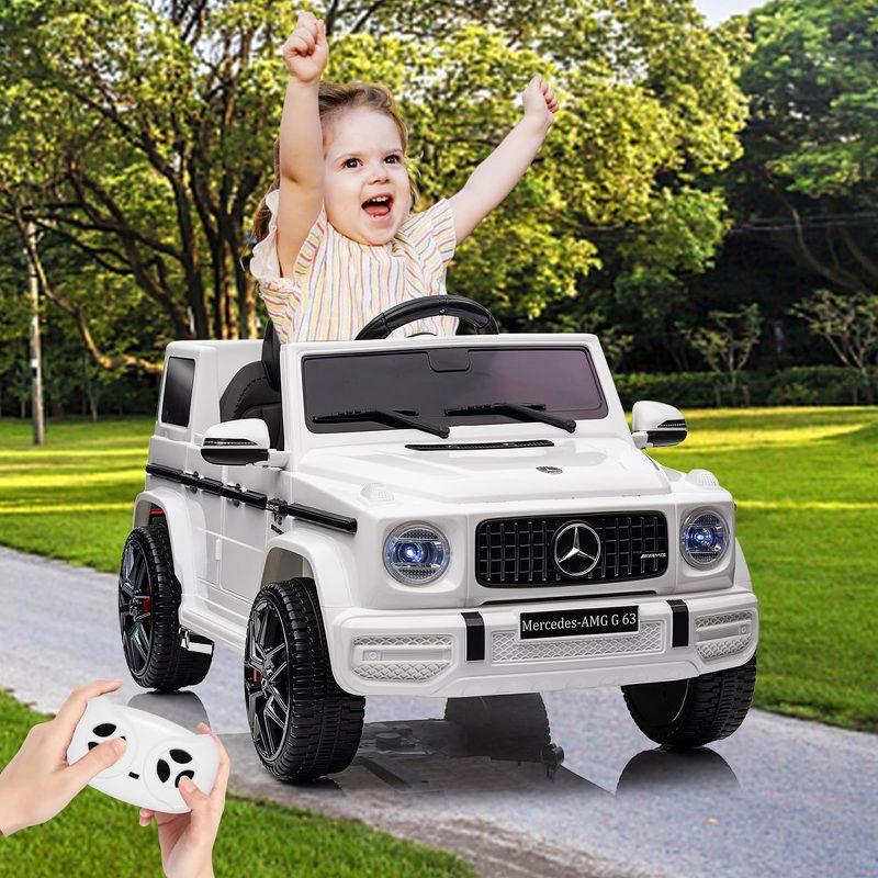 12V Kids Ride On Car, Patikuin Licensed Mercedes Benz G63 Car for Kids w/Remote Control