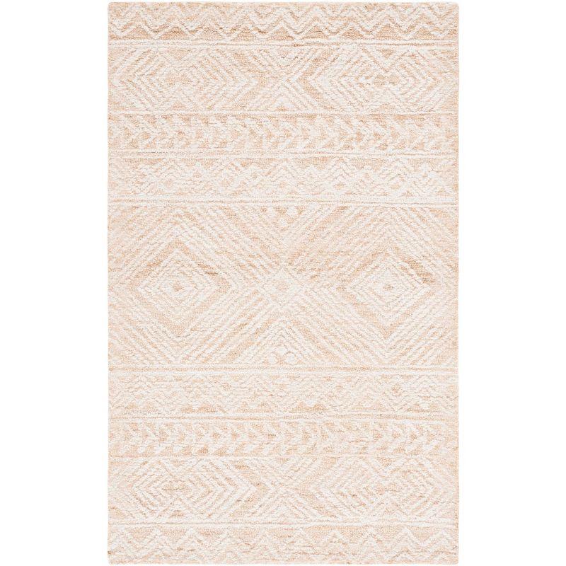 Elegance Ivory Hand-tufted Wool Rectangular Rug - 3' x 5'