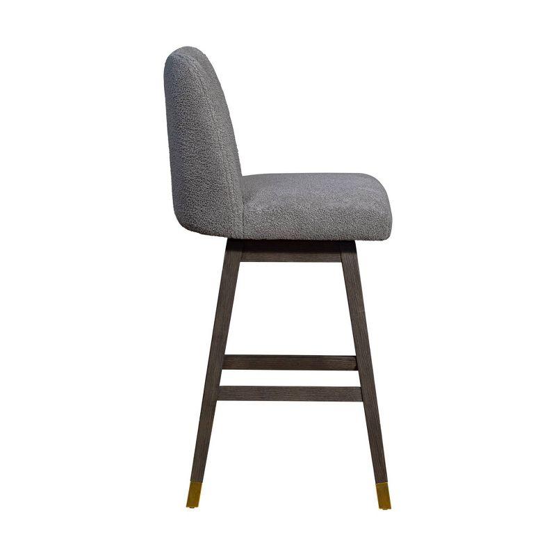 Armen Living 40" Amalie Swivel Barstool Gray