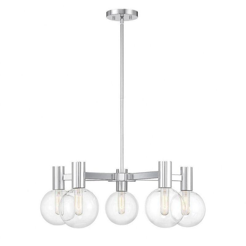 Savoy House Wright 5 - Light Chandelier in  Chrome