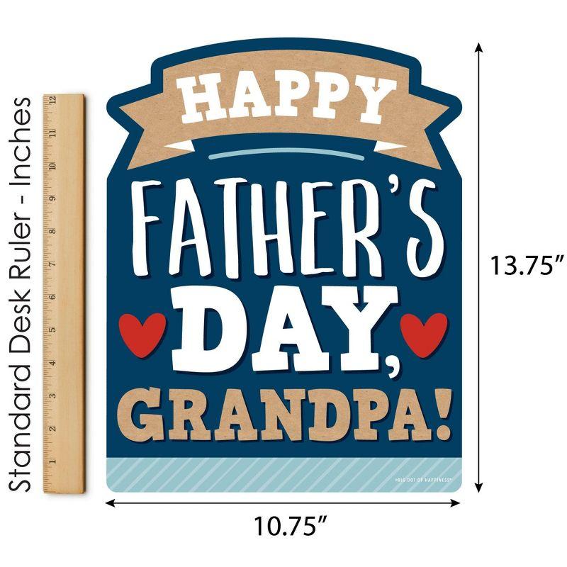 Big Dot of Happiness Grandpa, Happy Father's Day - Outdoor Lawn Sign - We Love Grandfather Yard Sign - 1 Piece