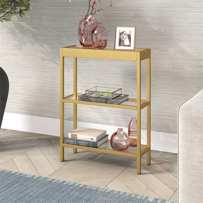 22 in. Brass Finish Console Table - Henn&Hart