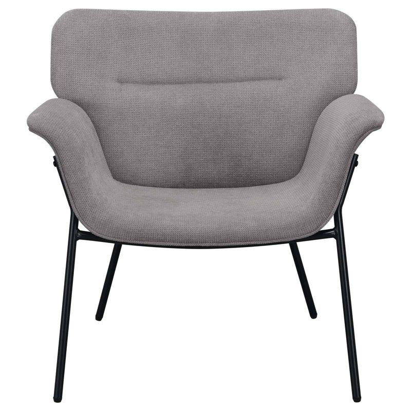 Coaster Davina Modern Upholstered Flared Arms Accent Chair Ash Gray