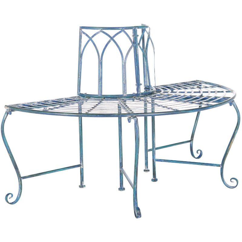 Abia Tree Bench - Outdoor - PAT5018 - Mossy Blue - Safavieh