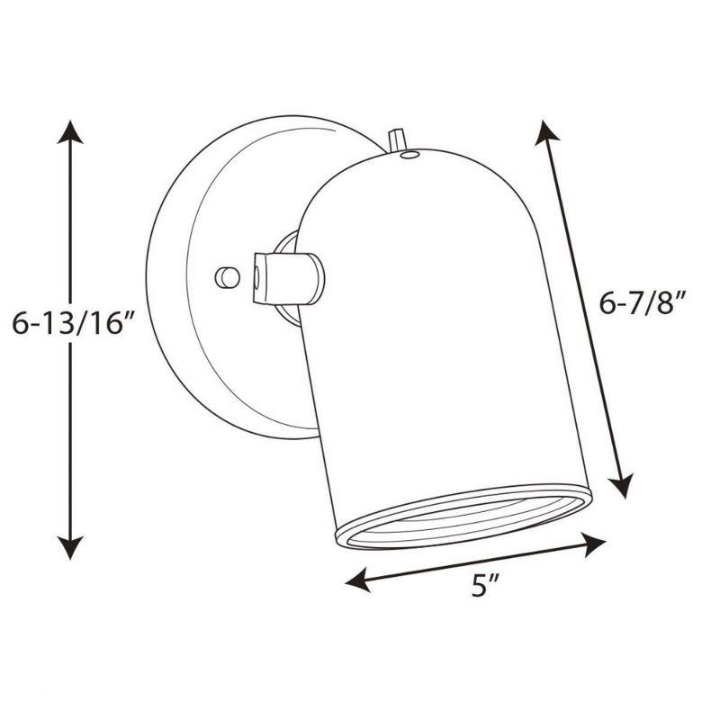 Progress Lighting, Directional Collection, 1-Light Wall/Ceiling Mount, Brushed Nickel, Steel, Halogen, Shade Included