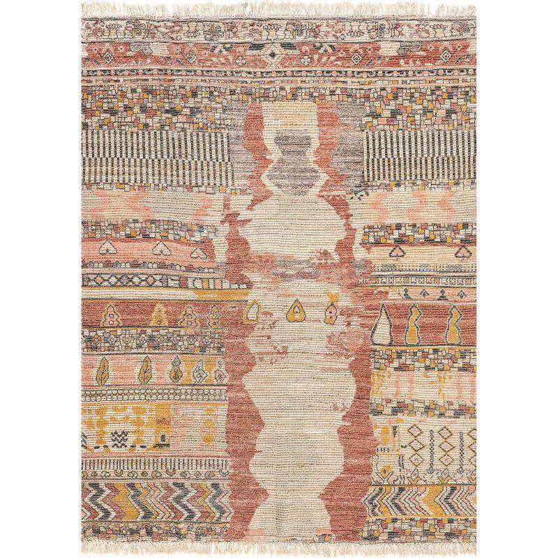 Nuloom Hermina Abstract 4x6 Jute Indoor Area Rug for Dining Room Rug Neutral Rug Living Room Rug Kitchen, Multicolor/Ivory