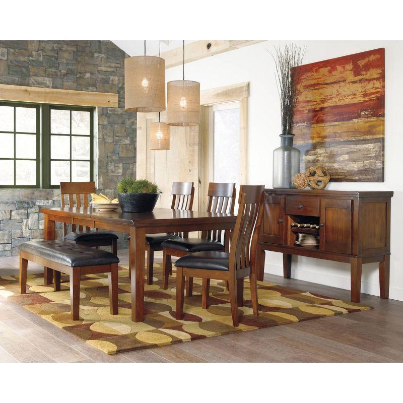 Brown Acacia Wood Extendable Rectangular Dining Table