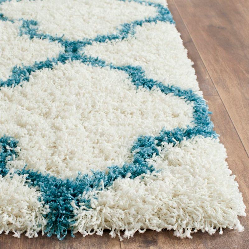 Shag Kids SGK569 Power Loomed Area Rug - Ivory/Blue - 4'x6' - Safavieh.