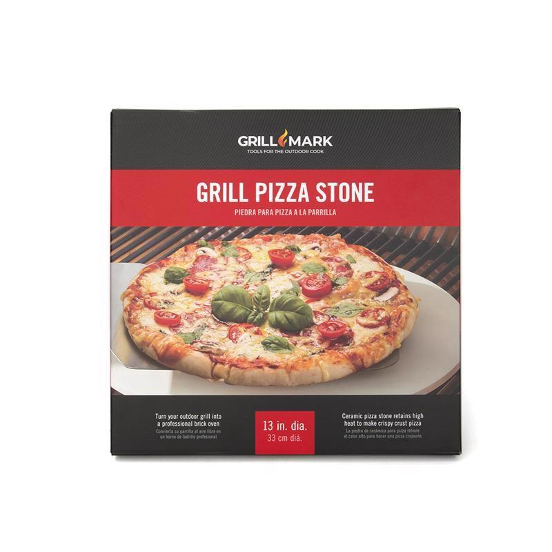 Grill Mark Beige Cordierite Round Pizza Stone 13 in.