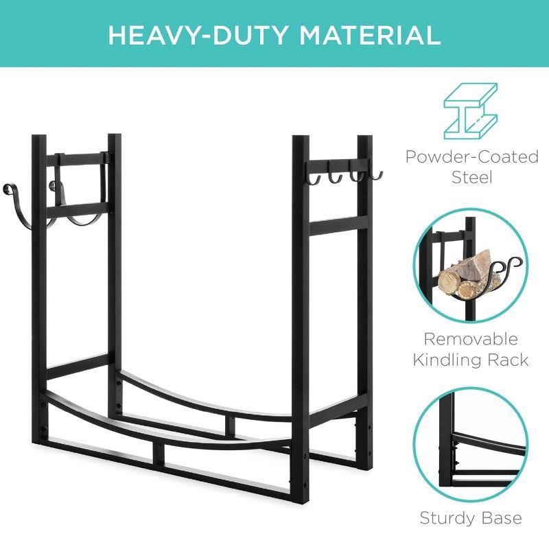 Abhilash 33.5'' W Metal Log Rack