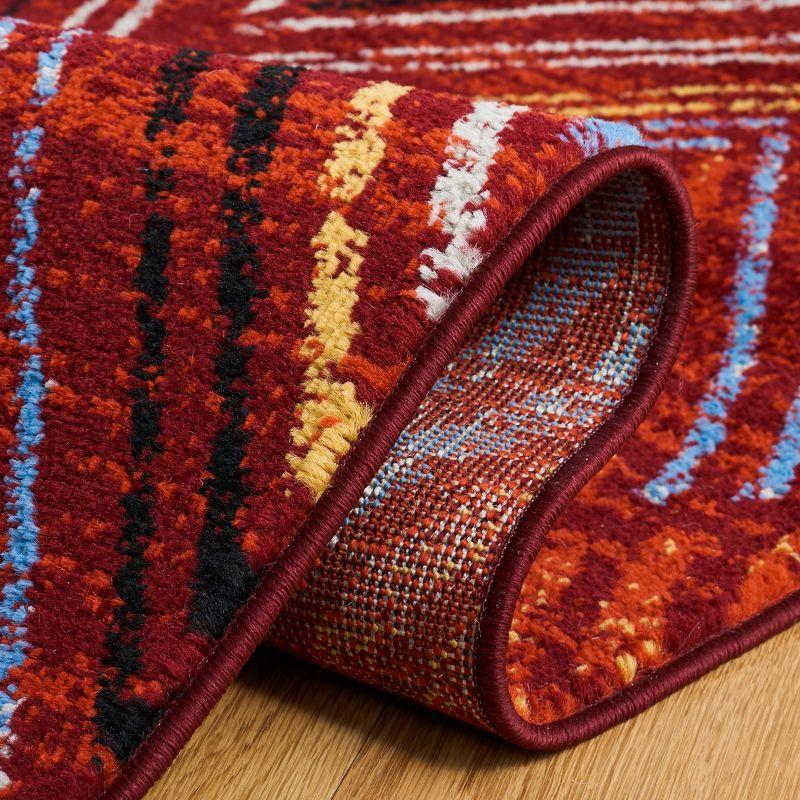 Amsterdam AMS110 Power Loomed Indoor Area Rug - Red/Terracotta - 6'7"x9'2" - Safavieh