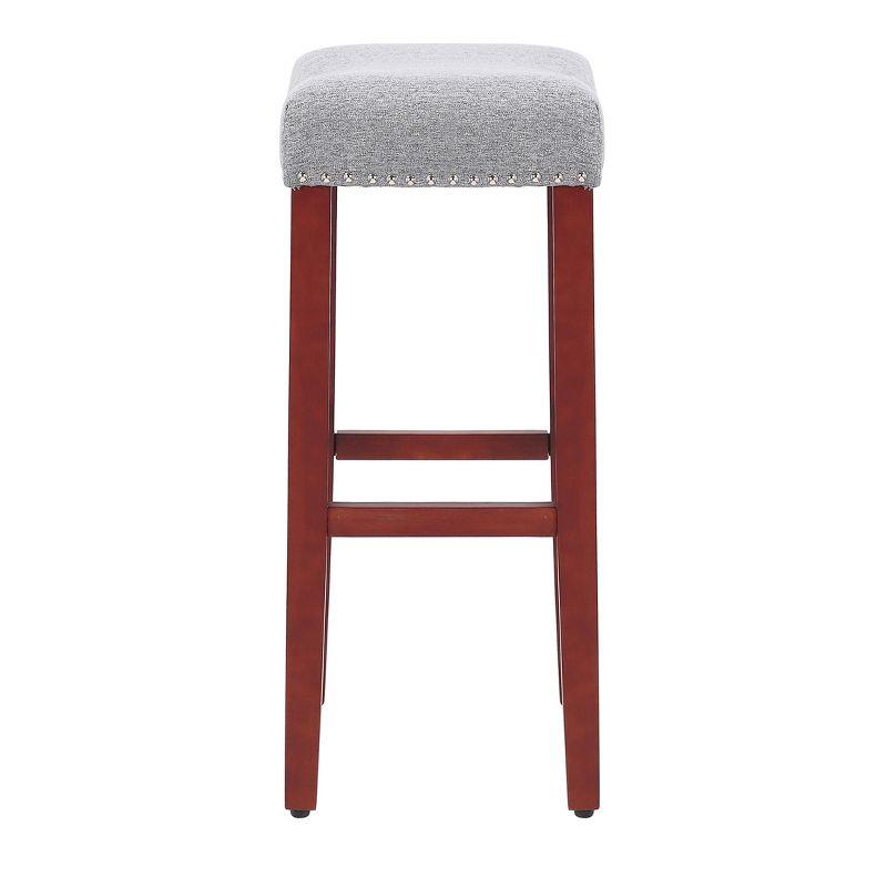 WestinTrends 24" Upholstered Saddle Seat Counter Stool