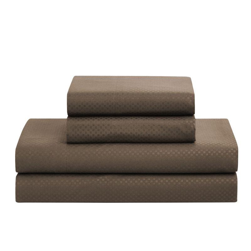 Sweet Home Collection Checkered Embossed Bed In A Bag Comforter Set